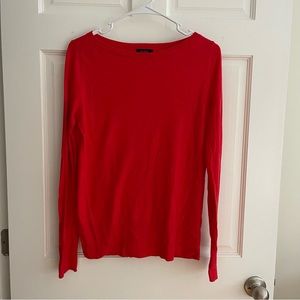 Halogen Red Pima Cotton Crew Neck Sweater Women’s Size XS